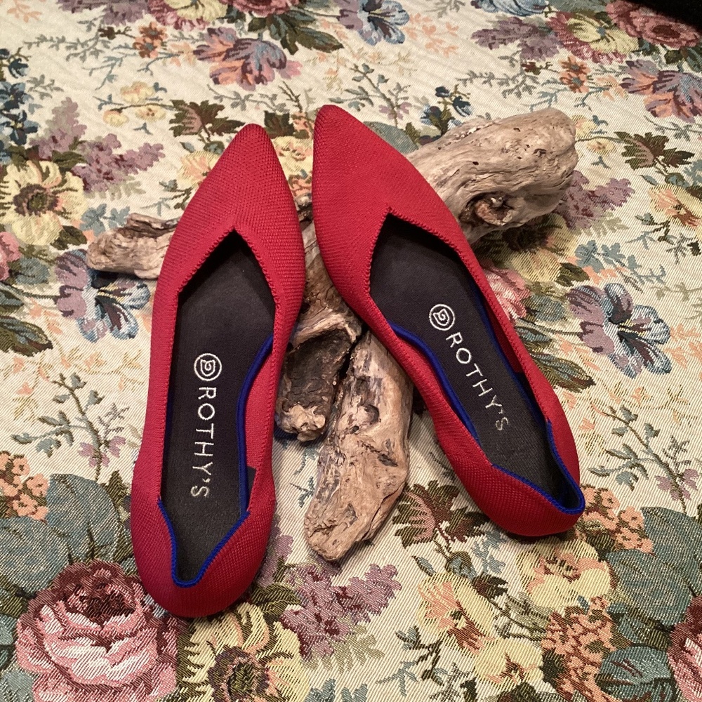 Rothy’s The Point Red Size 8 Euc - image 1